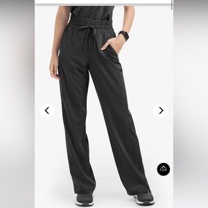 UA Easy Stretch Black Ellie High Waisted Scrub Pants XS Petite